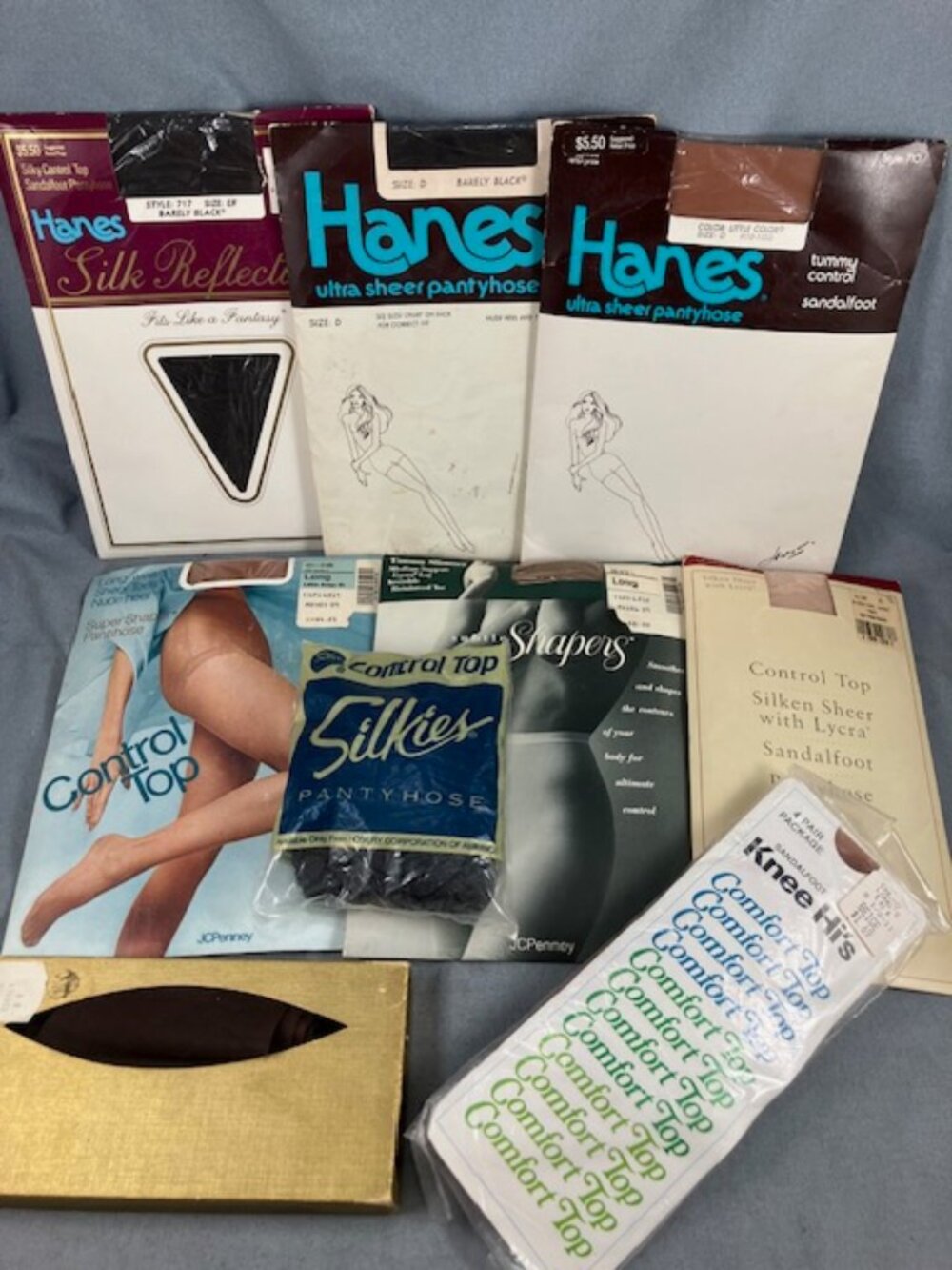 13 pr Vintage COLLECTIBLE Nylon Stockings Panty Hose Knee Highs Hosiery UNWORN